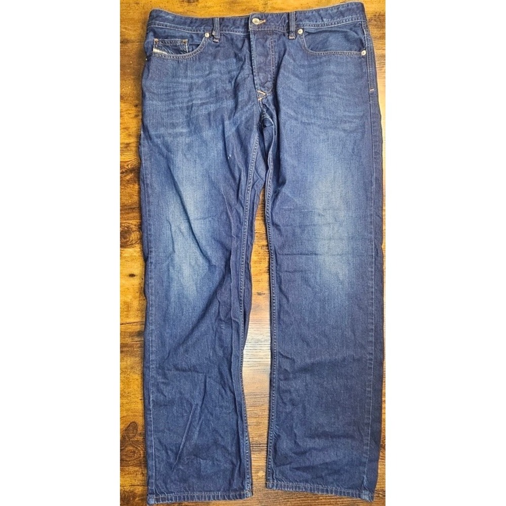 Diesel Industry Larkee Jeans Men 36x32 Blue‎ Fade Wash Regular Straight